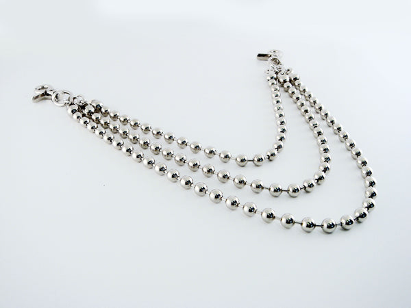 Ball Chain Triple Wallet Chain