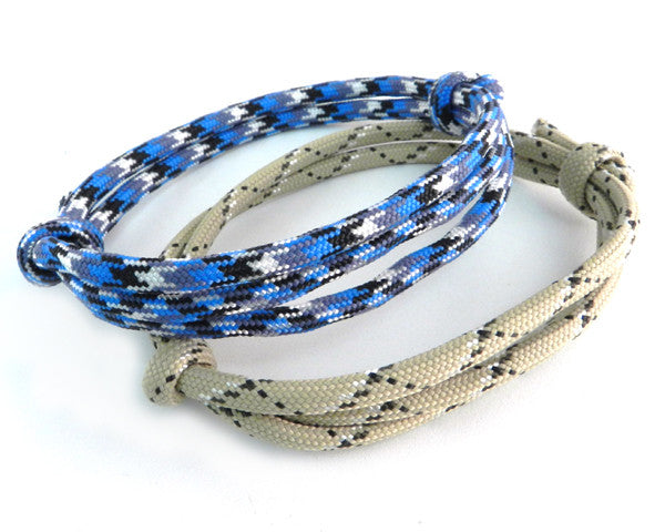 Uxcell Survival Paracord Bracelets, 2 Pack Braided Parachute Bracelet,  Blue, Khaki