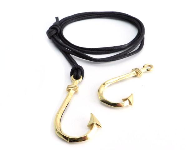 Fish Hook Gold Necklace  AMiGAZ Attitude Approved Accessories