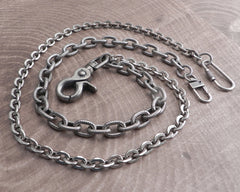 AMiGAZ Distressed Silver Link Hack Chain Necklace - CH11H