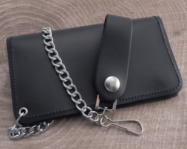 Minimalistic biker wallet with chain - Wallets - motorcycle seat