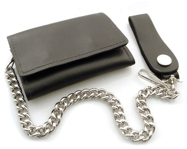 Soft Leather Oversized Trifold Chain Wallet #WC817K - Jamin Leather®